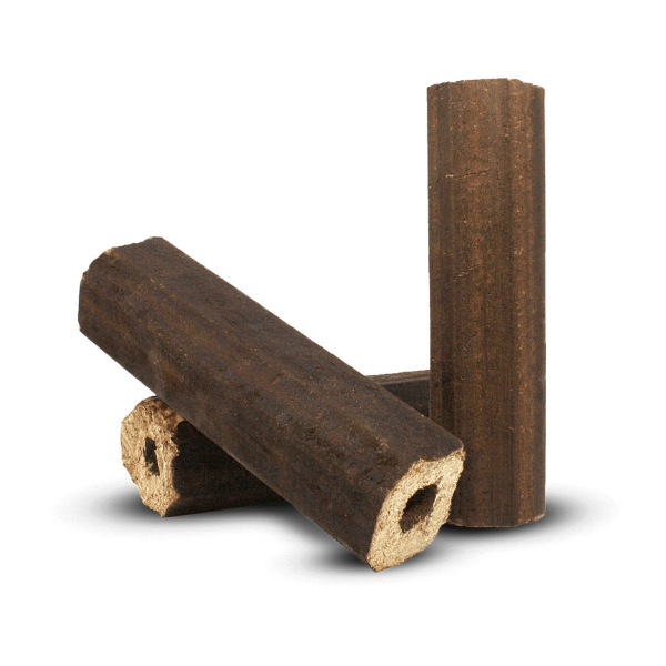 Heizfuxx PiniKay Quadro Hartholzbriketts – 960 kg Palette (96 × 10 kg) – Hochverdichtete Vierkant-Briketts für Kamin & Ofen