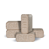 Heizfuxx RUF Original Red Hartholzbriketts – 960 kg Palette (96 × 10 kg) – Hochverdichtete RUF-Briketts für Kamin & Ofen